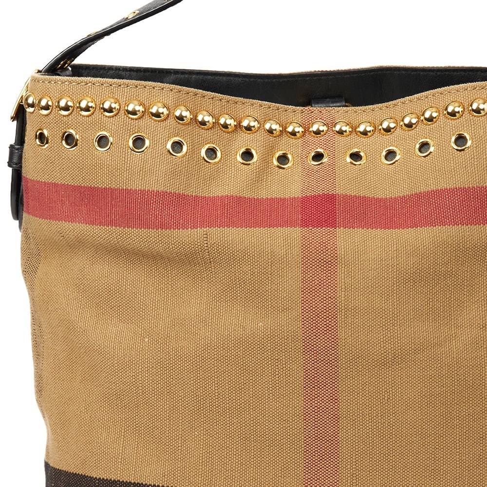 Burberry Ashby Bag Studded House Check Canvas LIKE NEW WITH TAGS - Picture 5 of 8